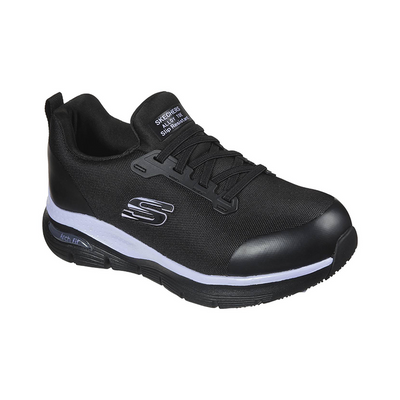 Skechers Work Evzan Negro Morado zapatilla seguridad mujer vista frontal