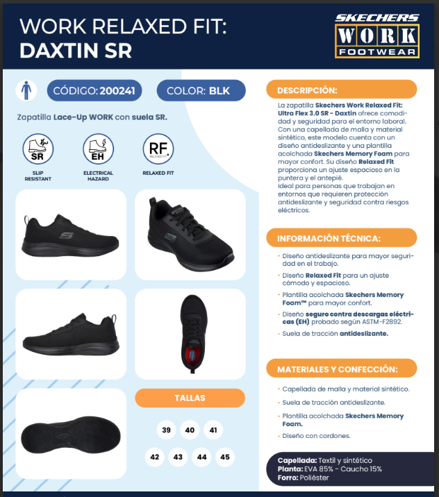 Skechers Zapatilla Hombre Ocupacional Daxtin