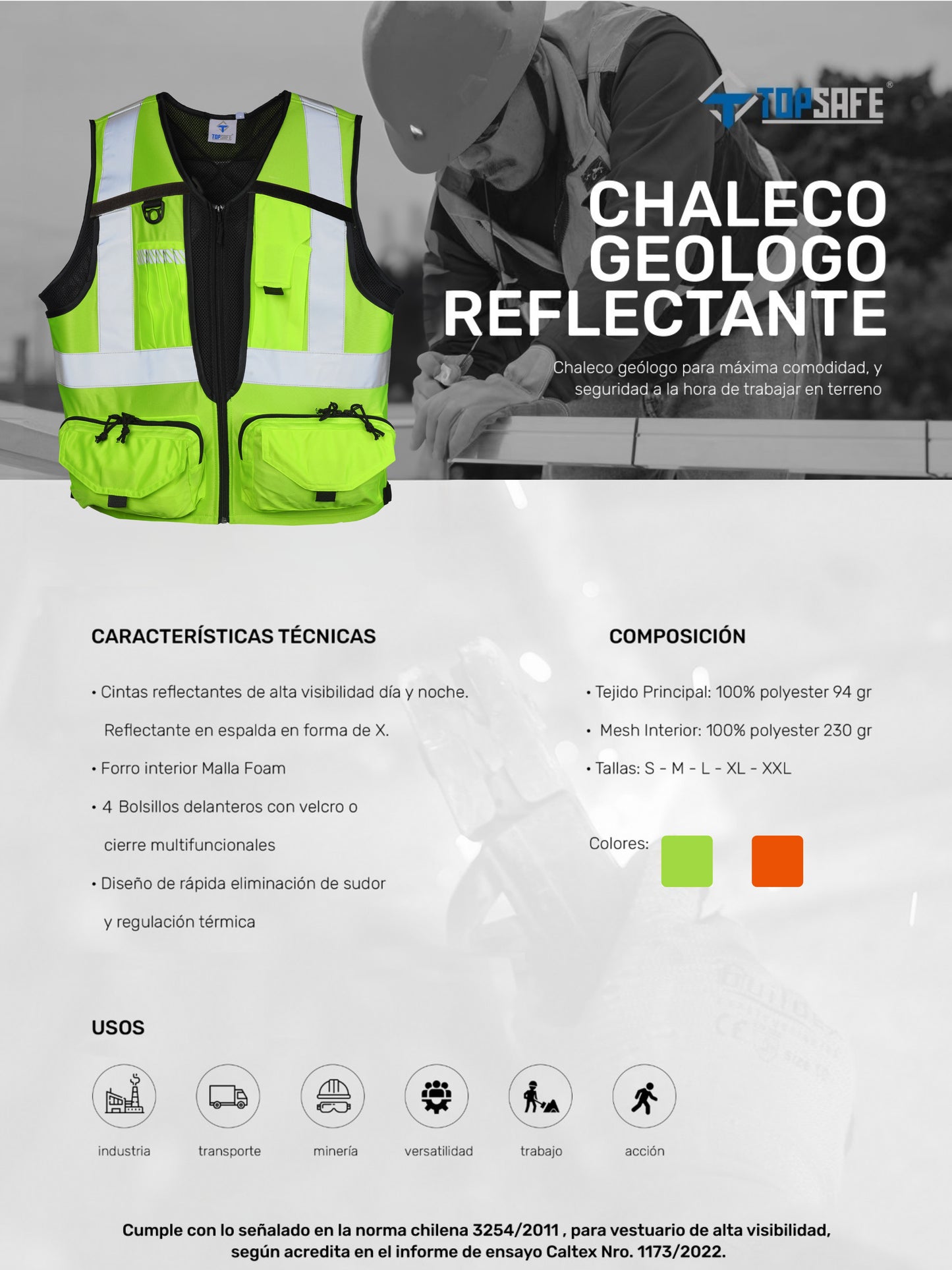 Geólogo ejecutivo Verde Topsafe