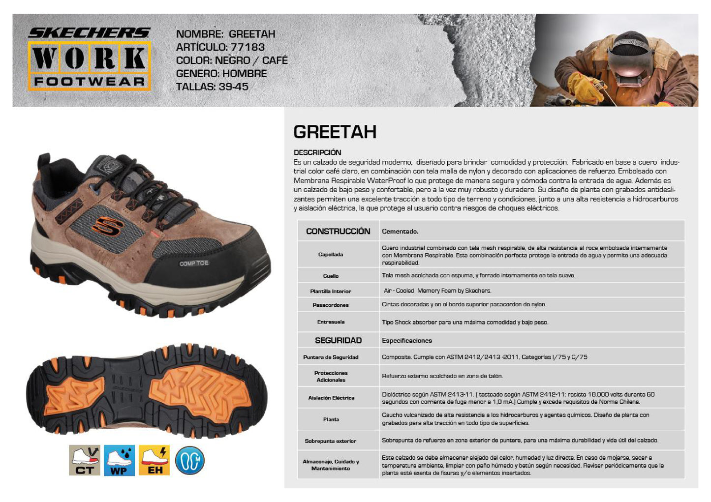 Zapatilla de Seguridad Skechers Greetah