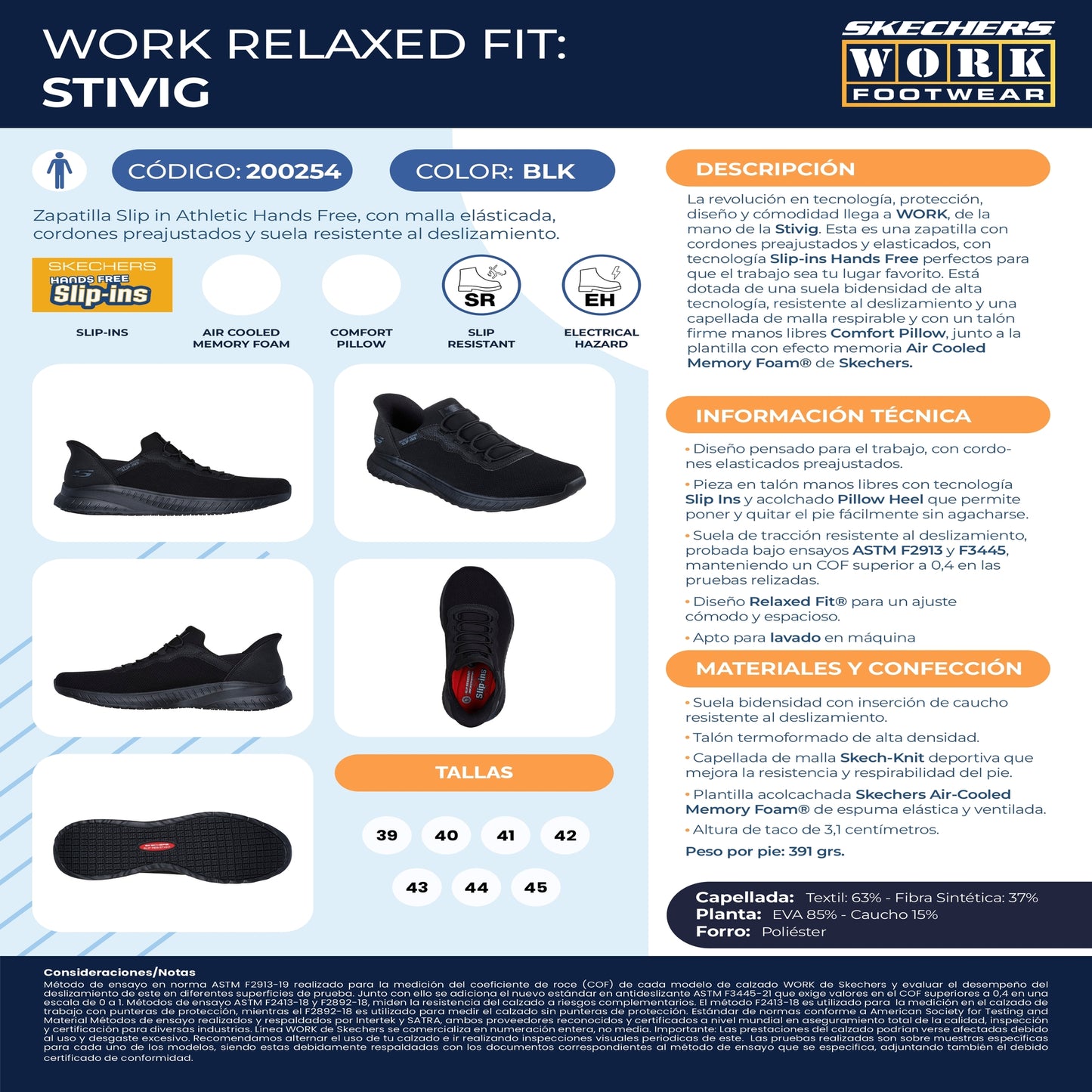 Zapatilla Ocupacional Skechers Stivig
