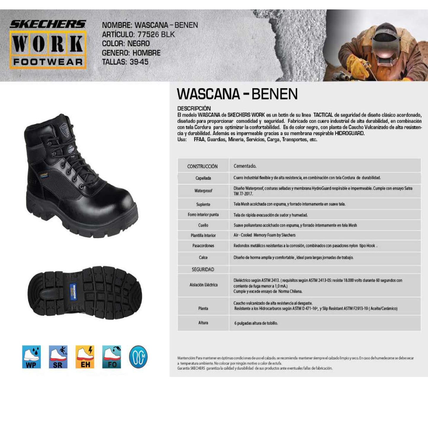 Skechers Táctical Wascana-Benen