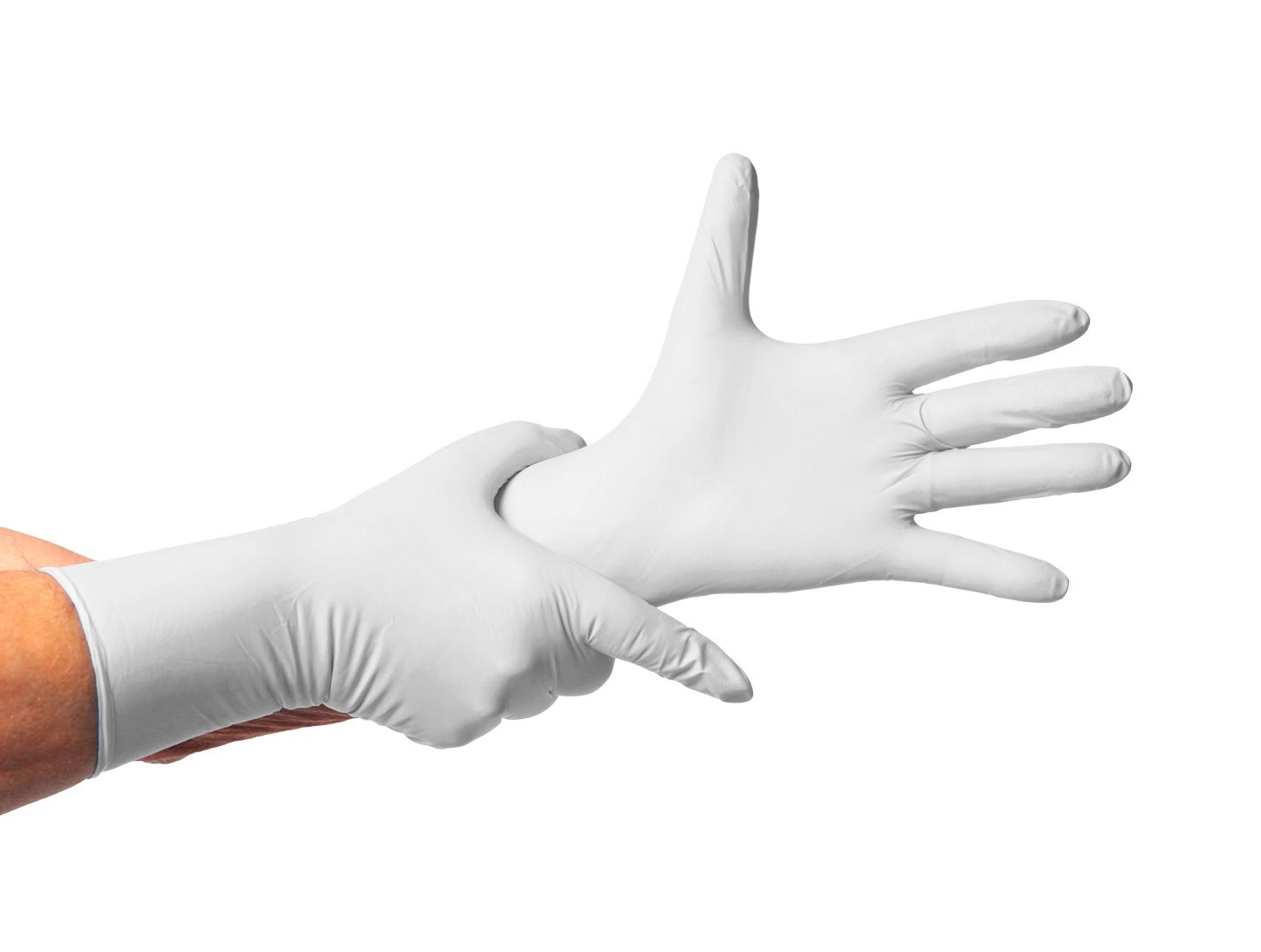 Guante De Nitrilo 7 grs Topsafe Blanco Extra Largo 30cm (50 Uds)