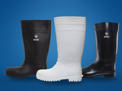 Botas de PVC TopSafe blanca y negras