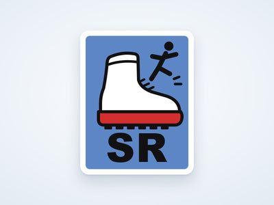 Logo SR calzado antideslizante