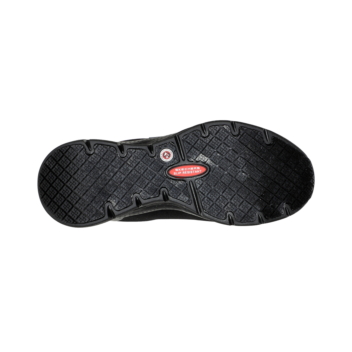 Skechers Work Evzan Negro total zapatilla seguridad mujer vista trasera