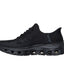 Skechers Work Glide Step Negro zapatilla ocupacional mujer Glide-Step entresuela vista lateral derecha