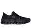Skechers Work Glide Step Hombre Negro zapatilla ocupacional Slip-ins Hands Free Heel Pillow vista lateral