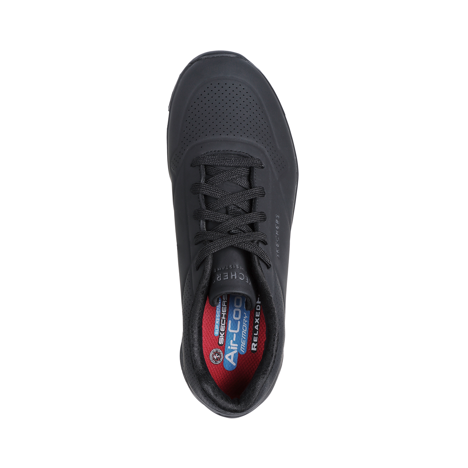 Skechers Work Uno SR Negro zapatilla ocupacional mujer vista perfil cámara de aire Skech-Air