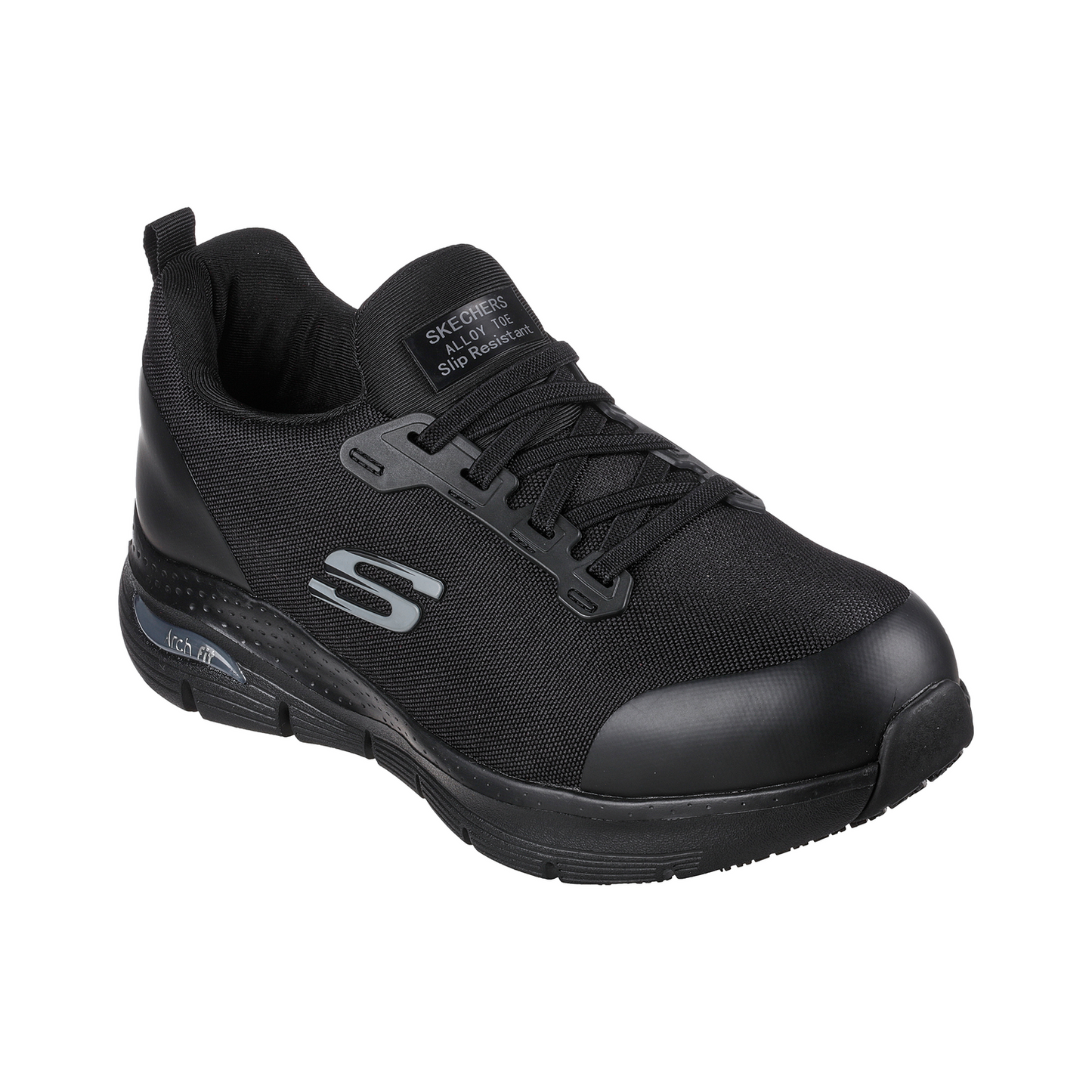 Skechers Work Evzan Negro total zapatilla seguridad mujer vista frontal