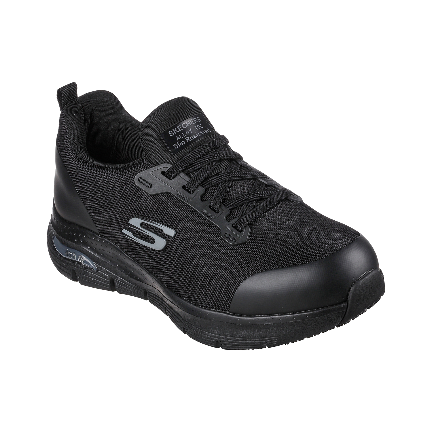 Skechers Work Evzan Negro total zapatilla seguridad mujer vista frontal