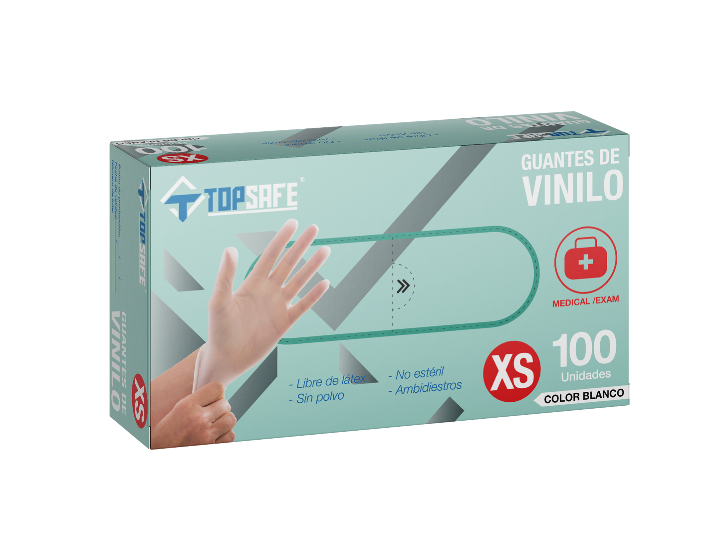 Guante Vinilo Topsafe (100u)