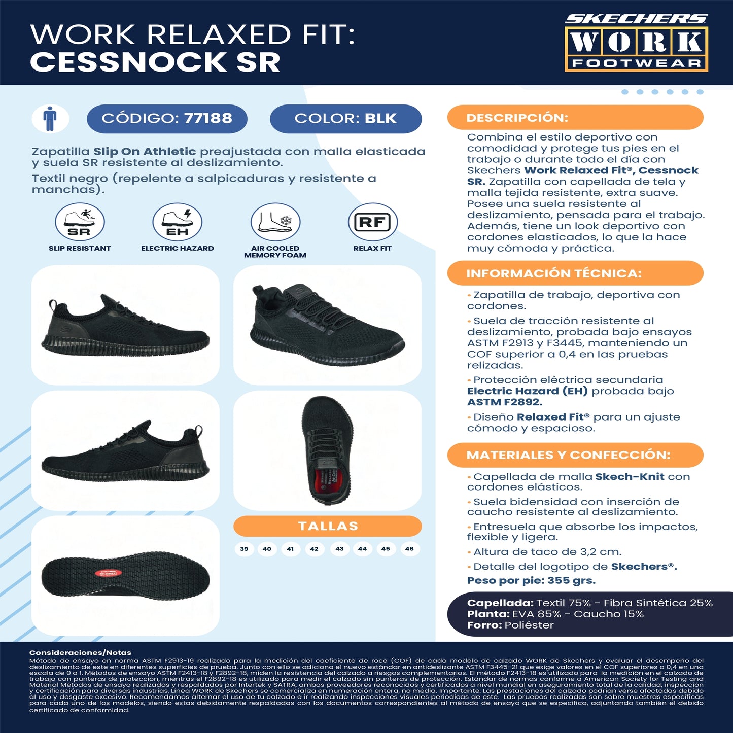 Zapatilla Skechers Slip On Cessnock SR W