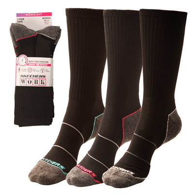 Calcetines Skechers Mujer Tripack Negro/gris