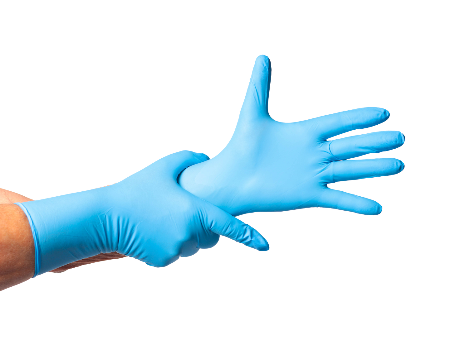 Guante De Nitrilo 7 grs Topsafe Azul Extra Largo 30 Cms (50 Uds)