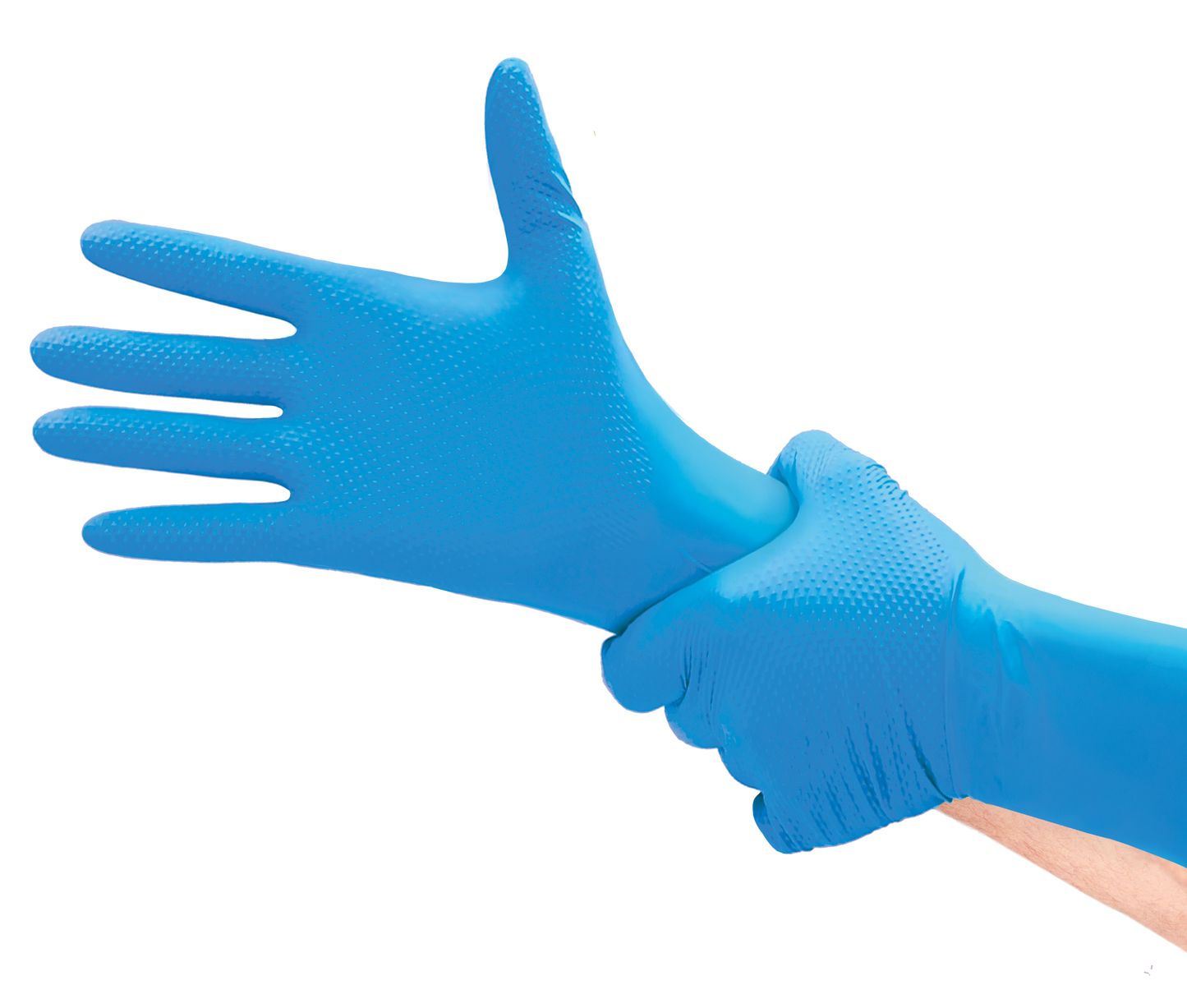 Guante De Nitrilo Texturizado Azul 10 Gr. Topsafe (50 Uds)