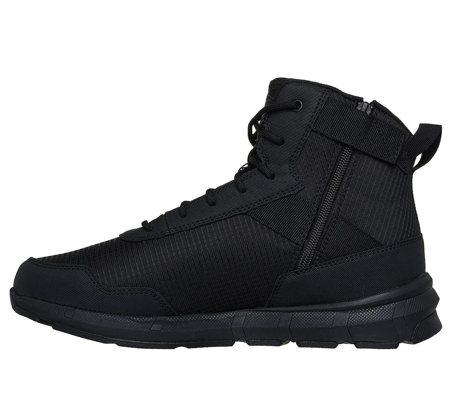 Skechers Work Terradraft Negro botín táctico trabajo hombre Memory Foam vista frontal